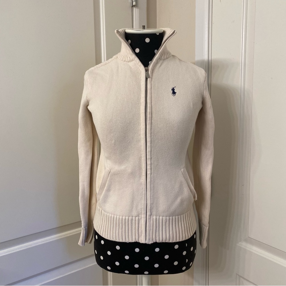 Ralph Lauren cotton full zip sweater